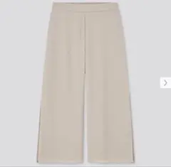 シフォンスリットスカートパンツ(丈標準) ユニクロ　Ｌ　ベージュ