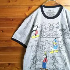 DISNEY STORE　ディズニーストア　半袖Tシャツ　リンガーTシャツ　M