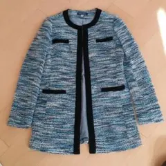 ノーカラージャケットコート