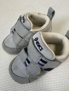 アシックスベビーシューズ グレー ハイカット