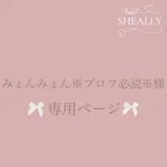みょんみょん※プロフ必読※様専用ページ