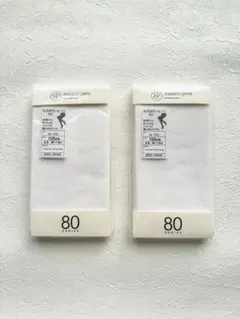 新品未使用 タビオ キッズ 80デニール タイツ ホワイト 105㎝ 2個セット