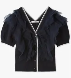 SNIDEL チュールフリルニットプルオーバー