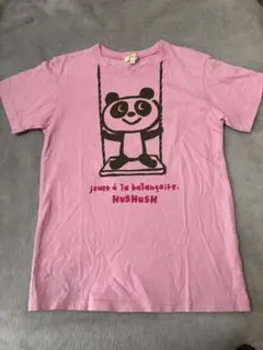 HUSHUSH パンダ Tシャツ （130）ピンク♡のサムネイル
