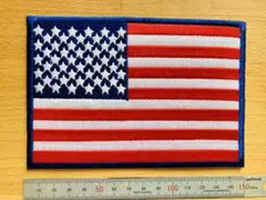 【激レア特大サイズ】アメリカ国旗刺繍アイロンワッペン 約15cm x 10cm