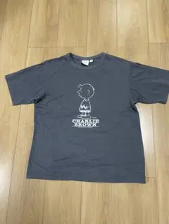 GU ピーナッツ コラボ Tシャツ S チャーリーブラウン ダークグレーのサムネイル