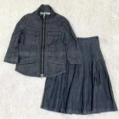 LEQUIPEレキップ イナバヨシエ デニム セットアップ フレアスカート 38