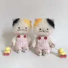 おやすみにゃん ねこ ぬいぐるみ ハンドメイド 海外作家様 テディベア ねむねむ おやすみにゃん ねこ ぬいぐるみ ハンドメイド 海外作家様 テディベア