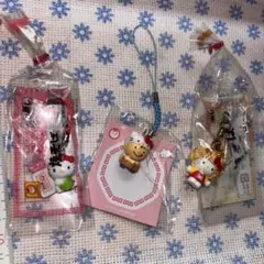 ハローキティ×マルちゃん 非売品ストラップ 3個セット