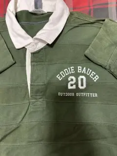 Eddie Bauer 長袖 ラガーシャツ グリーン L