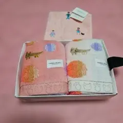 ツモリチサト刺繍タオルセット（ピンク・ホワイト）