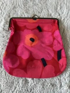 マリメッコ　ピンク　花柄　ポーチ