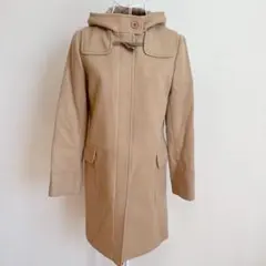 ミッシェルクラン　ベージュ フード付きダッフルコート　M