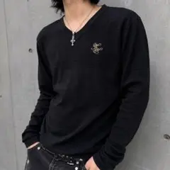 Karl Kani Vネック ジャガード ロンT ブラック Lのサムネイル