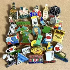 962【デザイン厳選30個】フランス ヴィンテージ ピンバッジ まとめ売りのサムネイル