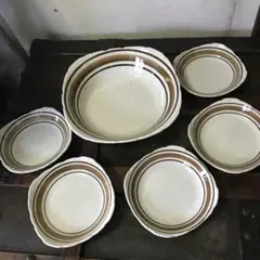 美品　TOHO CHINA 陶器　ヴィンテージ　盛り皿　取り皿　レトロなデザイン