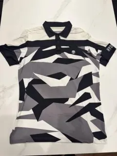 DESCENTE GOLF ポロシャツ モノトーン柄 Mサイズ - メルカリ