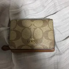 【商品名】 COACH 三つ折り財布 ブラウン シグネチャーのサムネイル