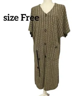 ニットワンピース ロングカーディガン サイドスリット 大きいサイズ