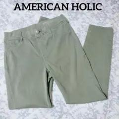 AMERICAN HOLIC アメリカンホリック カーキ ジーンズパンツ L　綿のサムネイル