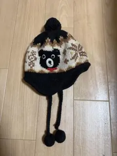DOUBLE_B ミキハウス　クマ刺繍ニット帽 Sサイズ