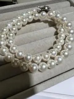 特価出品 テリ最強 オーロラ花珠7.5-8mm 2点セット 冠婚葬祭入学入園 
