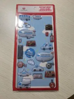 飛行機 シール ぷっくり ポップジェットステッカー　JAL おすそわけのサムネイル