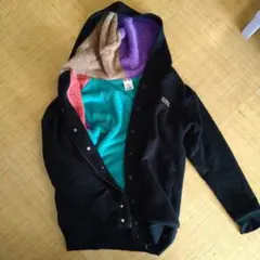 X-girl　ボアパーカー　ブラック