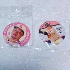 山川穂高 若鷹ガチャ ピンクフルデー 缶バッジ - メルカリ