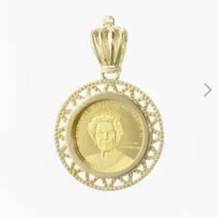 本日価格　両面エリザベス女王コインペンダントヘッド