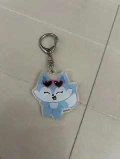 青い猫のキャラクター キーホルダー