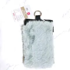 TGC 2025 秋冬 フェイクファー カラビナ付マルチポーチ グレー