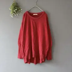 ナイスクラップ［F］大人ナチュラル◎なめらかタッチ◎カーブシルエット長袖ニット