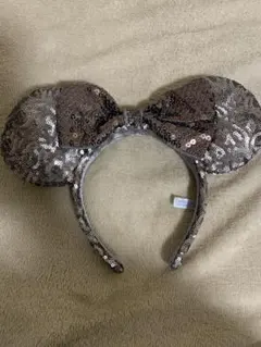 ミッキー耳カチューシャ ブラウン スパンコール