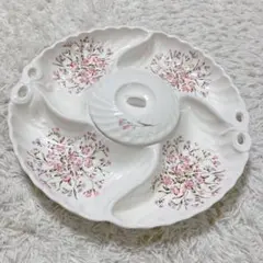 新品 蓋付き オードブル皿 パーティープレート 花柄 おもてなし 大皿 仕切り
