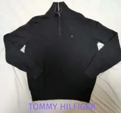 ★TOMMY HILFIGER★黒 ハーフジップ ニットセーターL