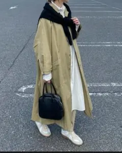 FASHIRU ステンカラーコート　ベージュミドル