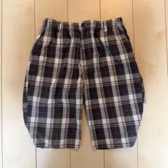 90s archive 丈長 checked wide half-pantsのサムネイル