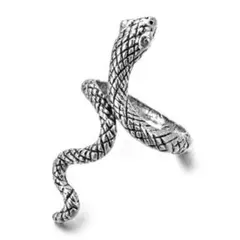 ★ カジュアル ★　スネークリング シルバー　指輪 フリーサイズ R-7