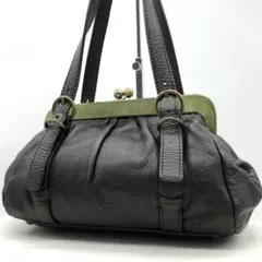 ✨極希少✨ミュウミュウ ハンドバッグ がま口 ロゴ型押し アーカイブ レザー