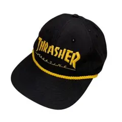 レア THRASHERスラッシャー ロープ キャップ 黒×黄