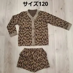 【未使用】ヒョウ柄 カーディガン ショートパンツセット 120cm 子供服