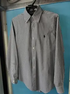 Ralph Lauren 黒ストライプ 長袖シャツ