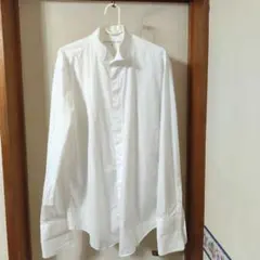 RINGJACKET　ウエディング　ホワイト 長袖スタンドカラーシャツ 2Ｌのサムネイル