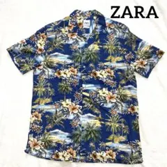 ZARA アロハシャツ 半袖シャツ ボタニカル柄のサムネイル