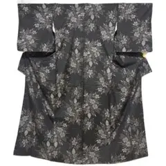 【本場大島紬】泥大島 横双 枝花 身丈163 裄67 未使用品 美品 カジュアル