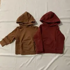 COMME CA ISM フード付きパーカー 110A 2セット