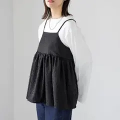 新品　LEPSIM　ジャガードキャミブラウス　ブラックのサムネイル