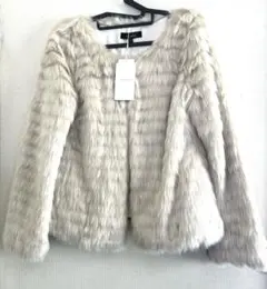 【24時間内発送】リエンダ　ファーコート　ベージュ　クリーム　ホワイト