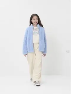 UNIQLO GIRLS ボアスウェットワイドパンツ　160